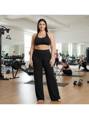 ODODOS Pants 2XL Black Activewear Wide Leg Yoga Loungewear
